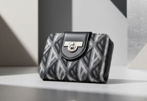 Women black and white wallet 