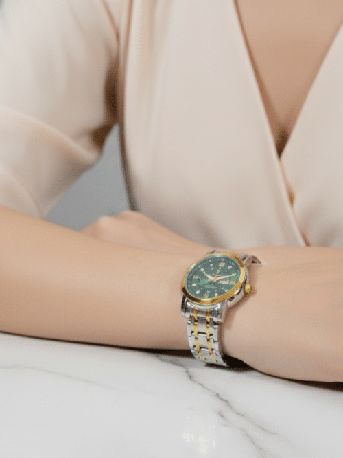 Women’s Green Two-Tone Watch