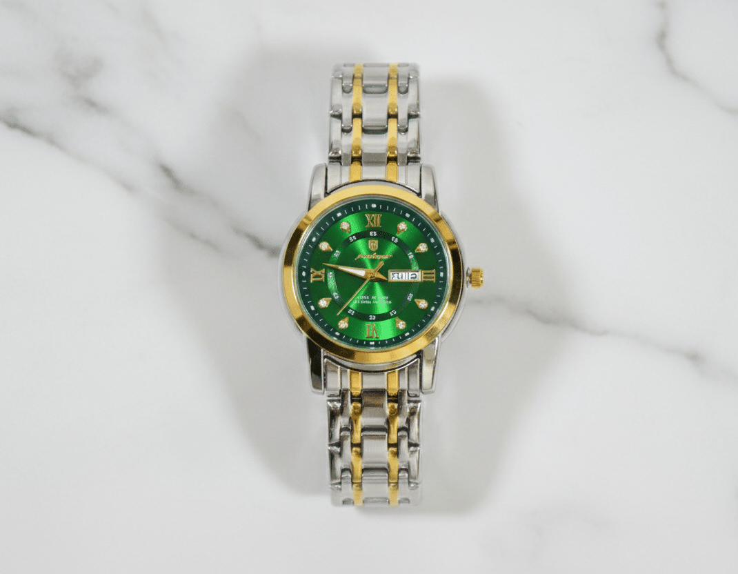 Women’s Green Two-Tone Watch