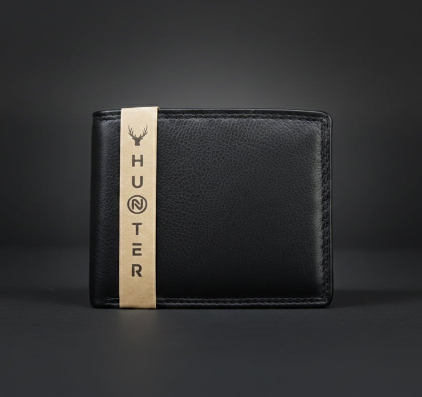 Gentleman leather black wallet
