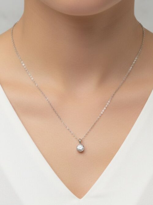 Steel Silver-tone round necklace