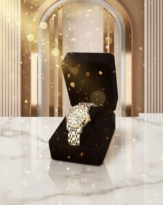 Women’s White Two-Tone Watch elegant design and packaging