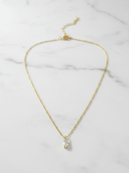 Steel Gold-tone oval necklace