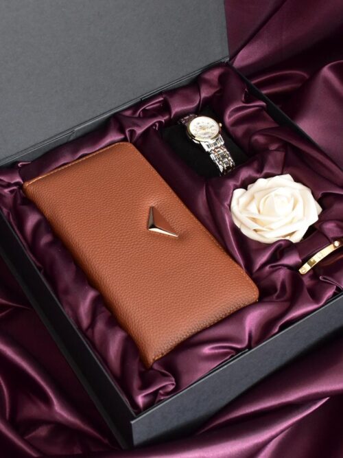 3-piece gift set women brown